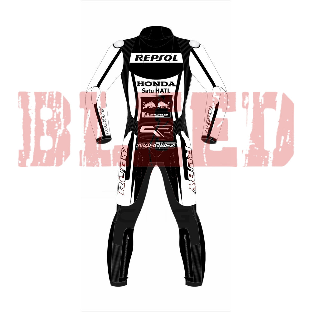 Marc Marquez Winter Test 2023 Leather Race Suit Back View