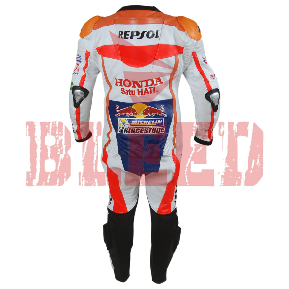Marc Marquez Honda Repsol 2016 MotoGP Racing Leather Suit Back View
