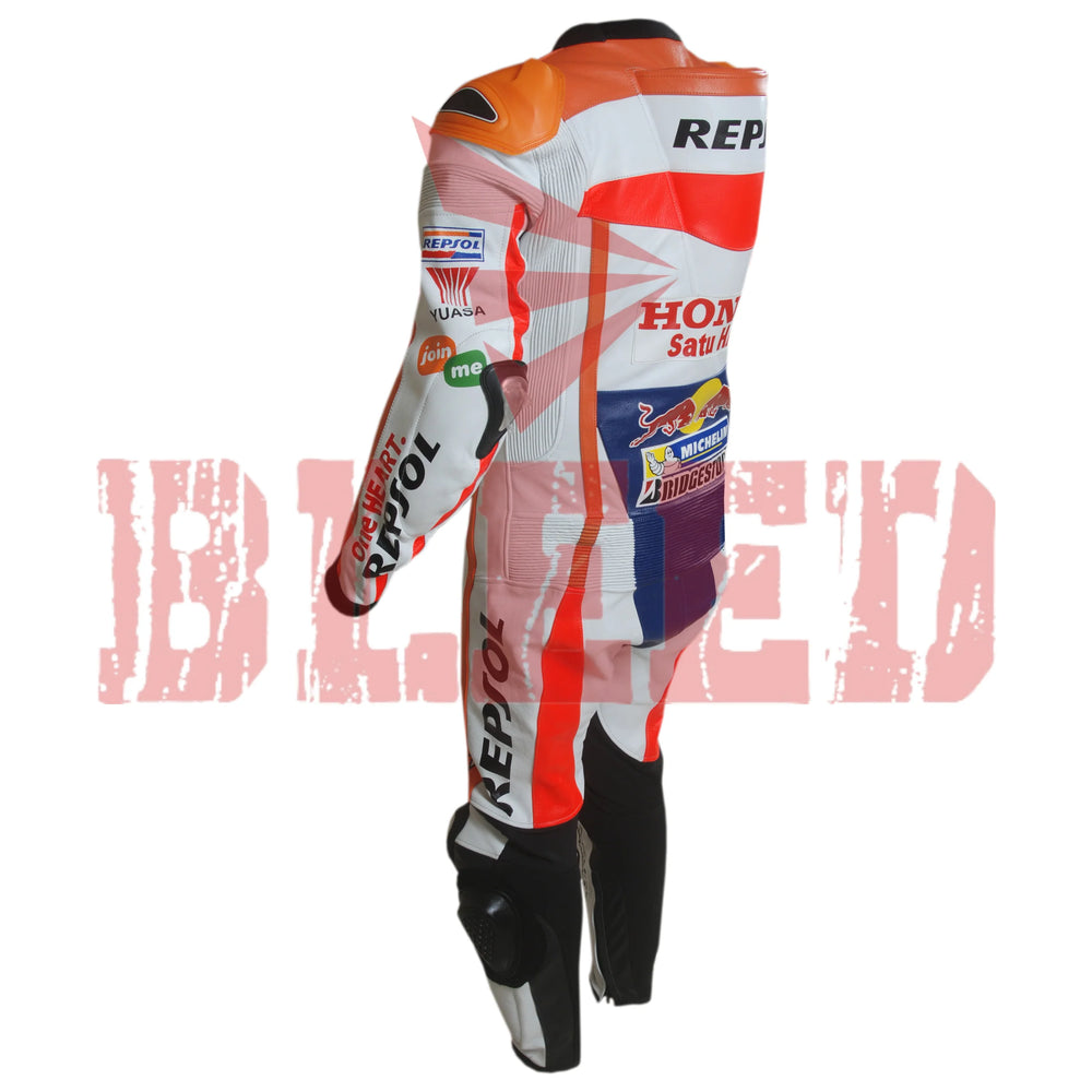 Marc Marquez Honda Repsol 2016 MotoGP Racing Leather Suit Left View-2