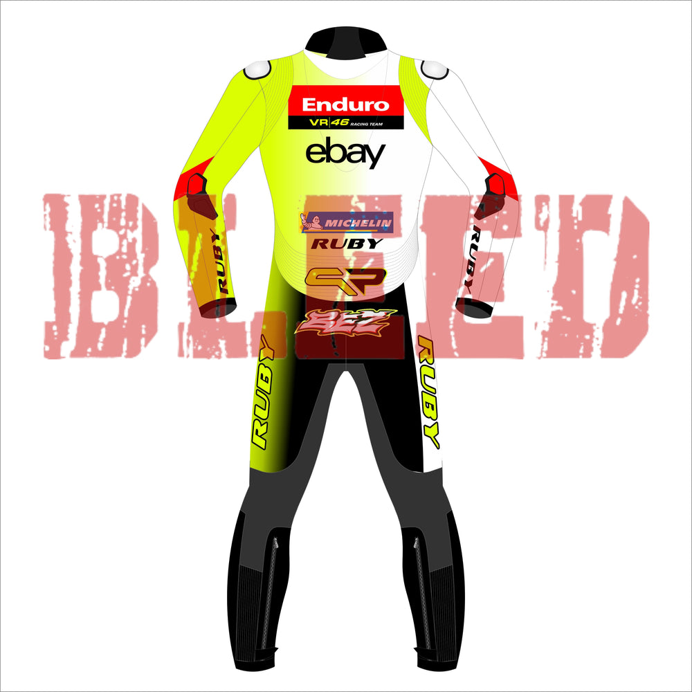 Marco Bazzecchi Pertamina Enduro VR46 2024 MotoGP Race Suit Back View
