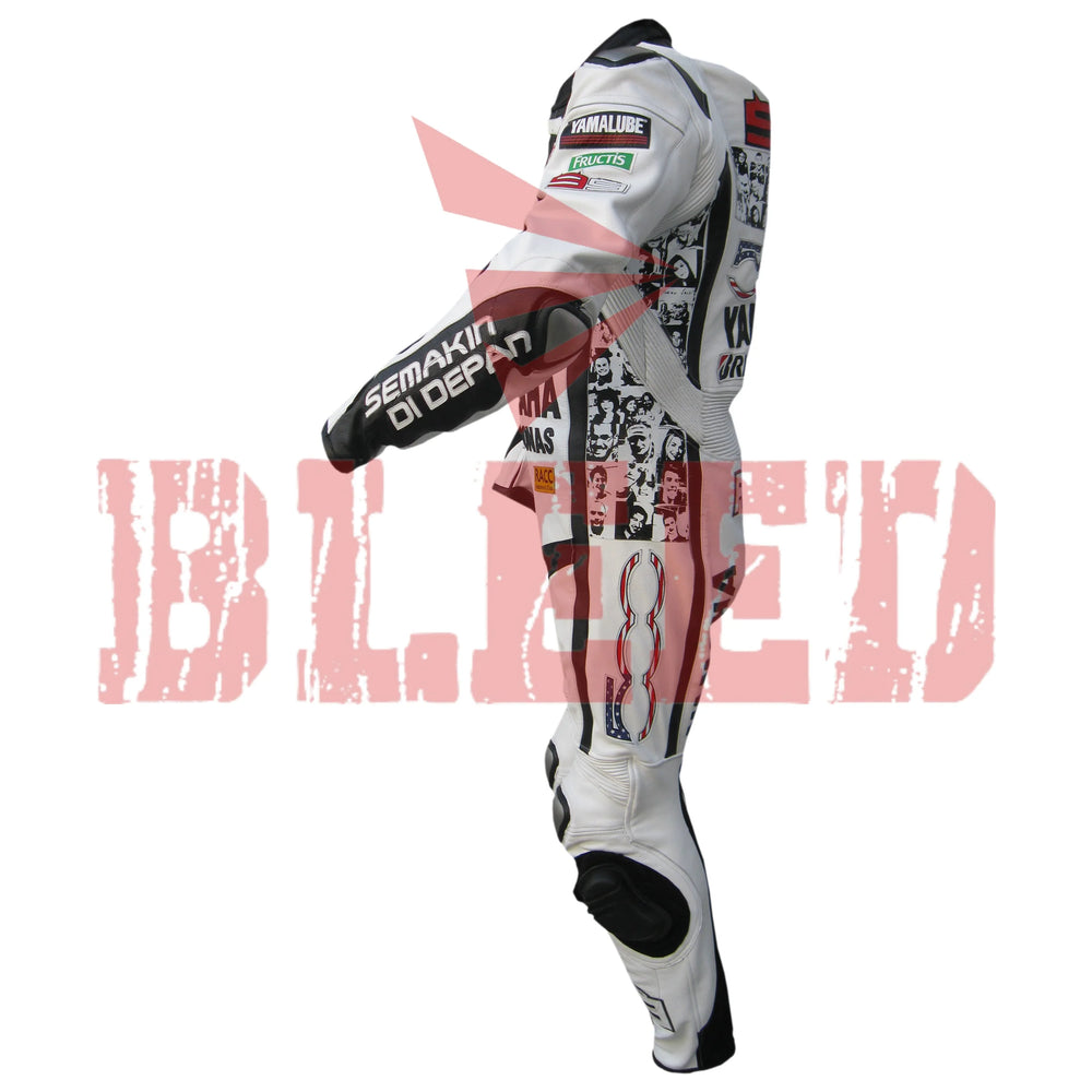 Petronas Faces Leather Motorbike Suit Left View