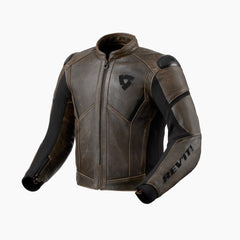 Revit Vintage Men Motorcycle Jacket Motorbike Jacket Cowhide Leather Jacket Front View
