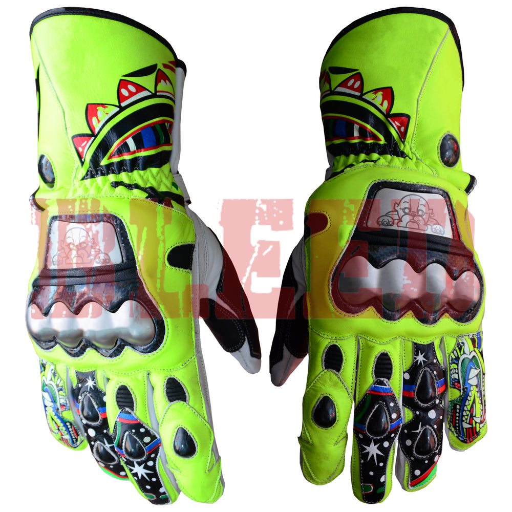 Rossi 2009 Motorbike Racing Leather Gloves-1
