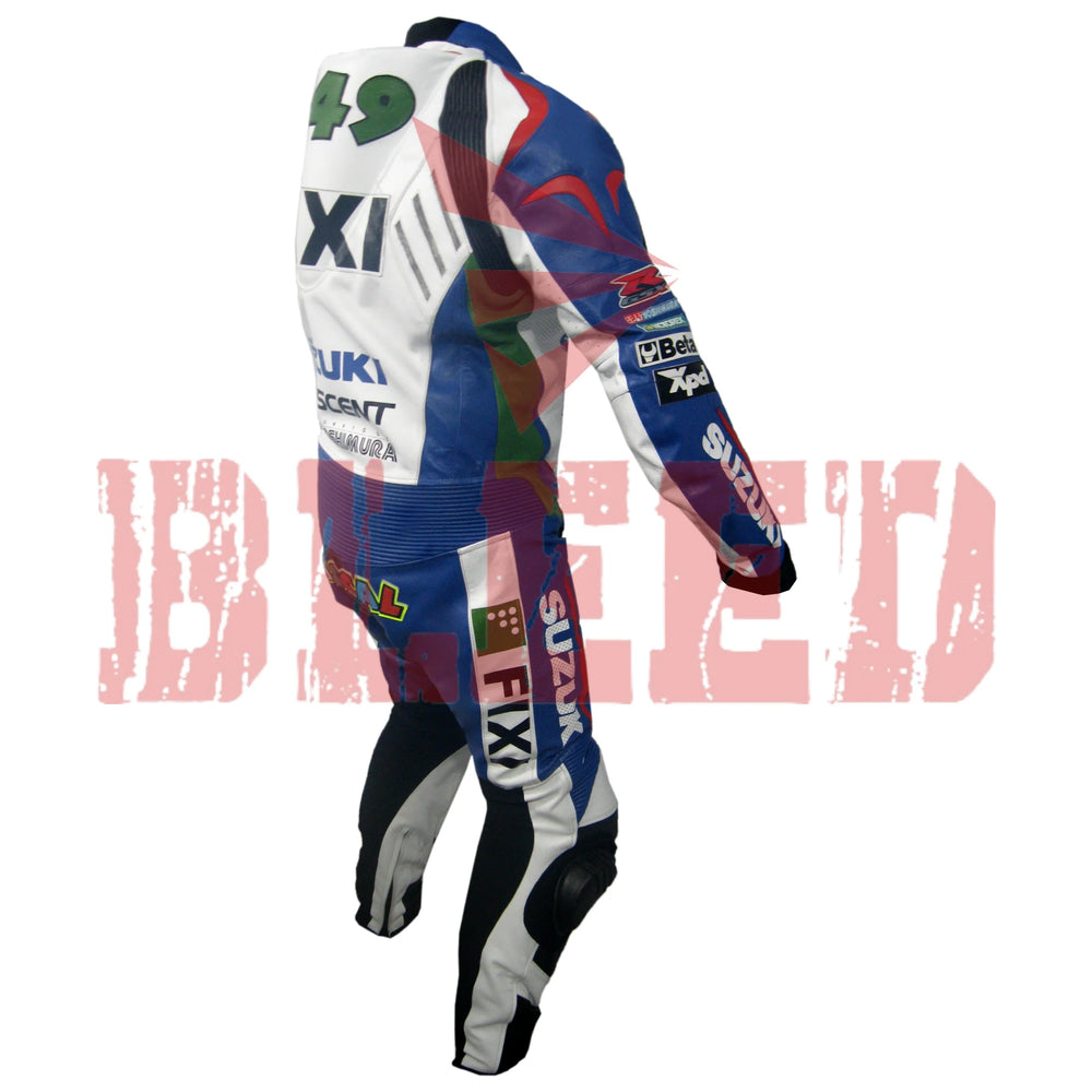 Suzuki FIXI Men One Piece Motorbike Racing Leather Suit Right View
