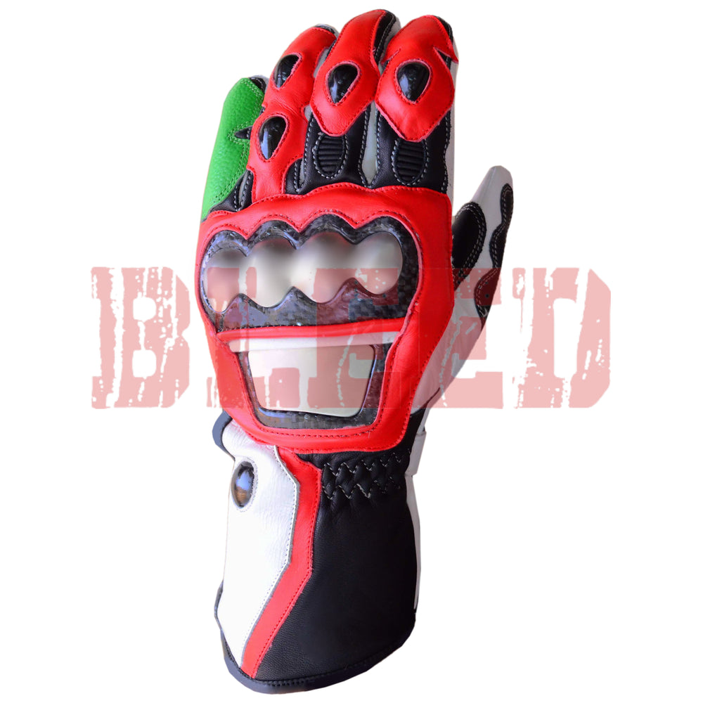 Tom Sykes KNinja Motorbike Racing Leather Biker Glove-1