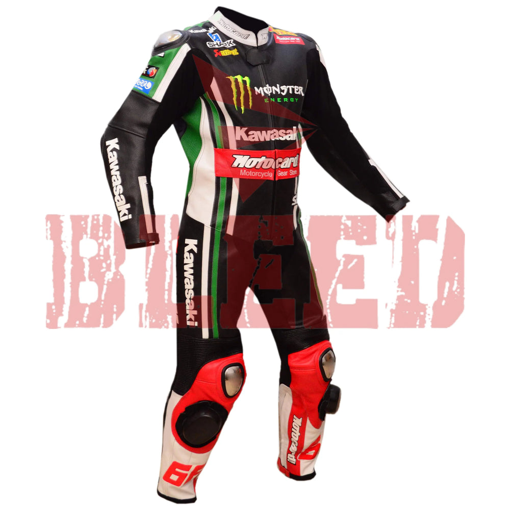 Tom Sykes Kawasaki Ninja Motorbike Riding Leather Suit Right View