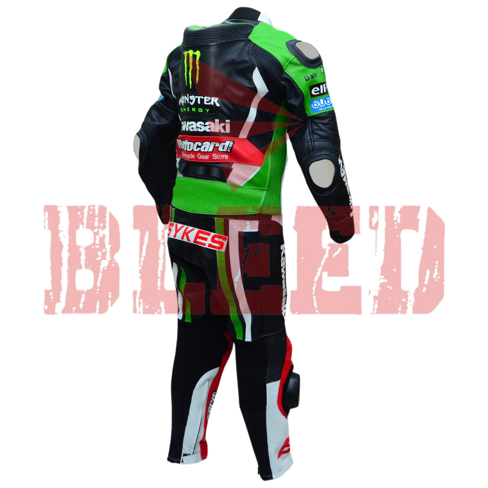 Tom Sykes Kawasaki Ninja Two Piece Motorbike Riding Suit Right View
