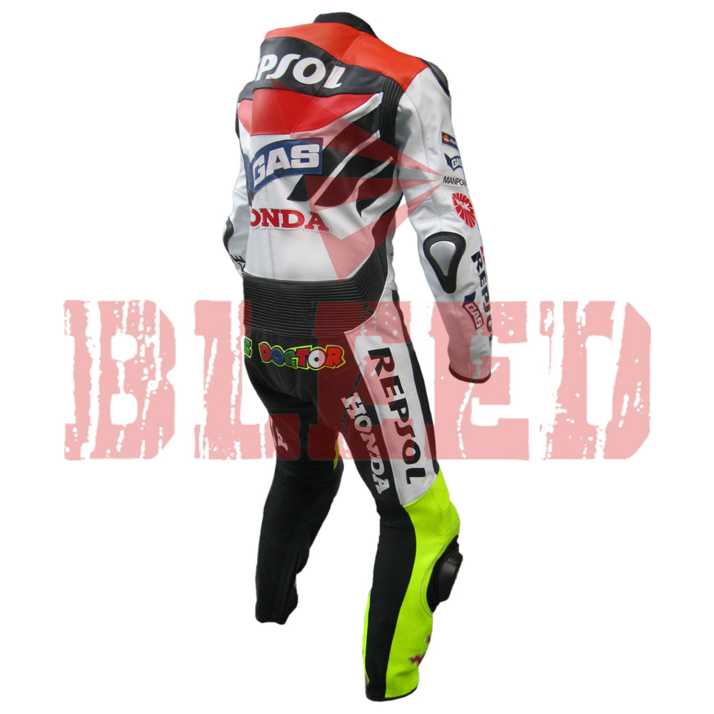 Repsol Motorbike Racing Leather Biker Suit Right View-2