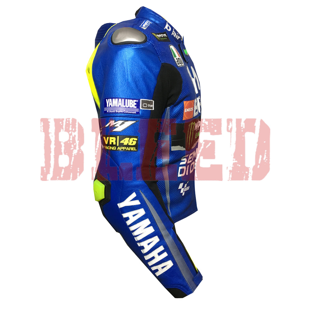 Valentino Rossi Motorbike Racing Leather Biker Jacket  Right detail view