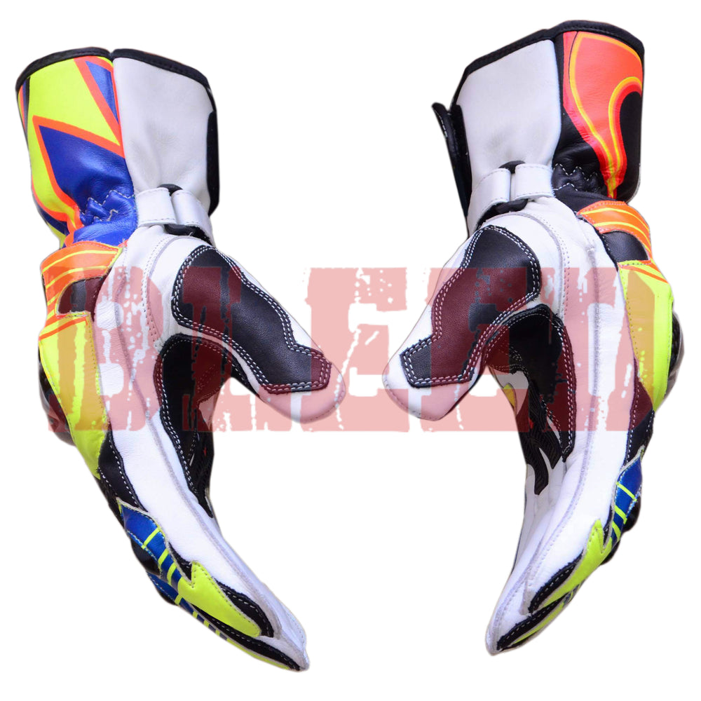 Rossi Motorbike Racing Leather Gloves Motorbike-1