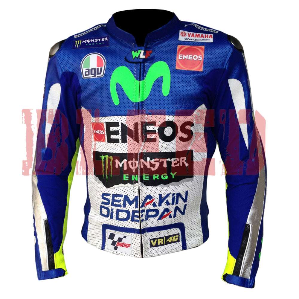 Valentino Rossi VR46 Motorbike Racing Biker Jacket Front View