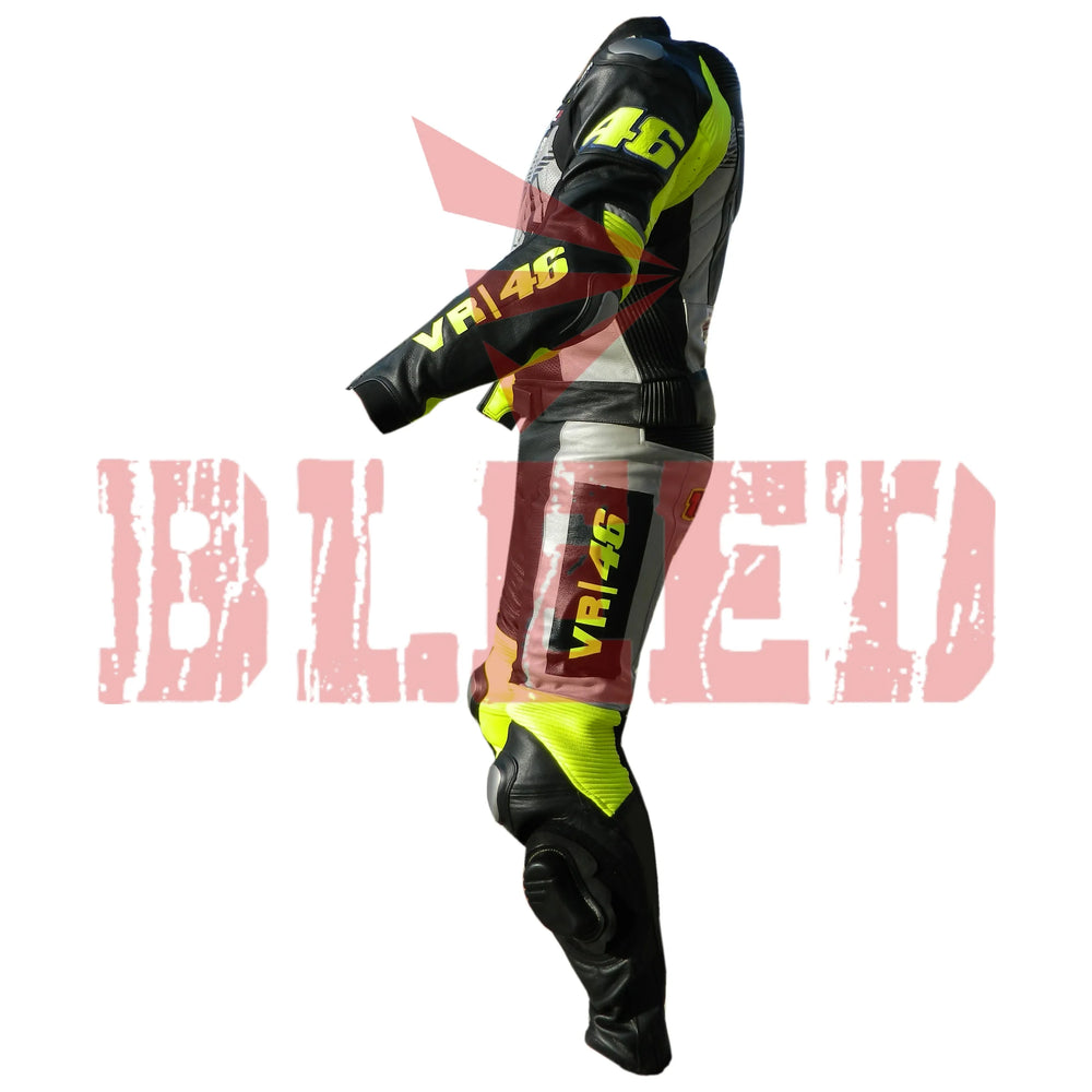 Valentino Rossi Winter Test Motorbike Riding Leather Suit Left View