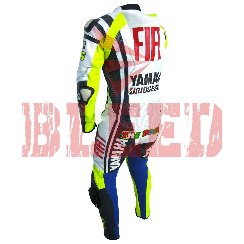 Rossi Fiat Motorbike Racing Leather Suit Left View