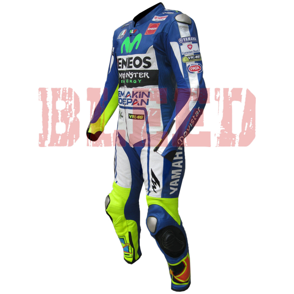 Rossi 2015 Motorbike Racing Leather Suit Left View-2