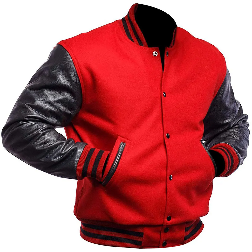 Women Red Varsity Jacket