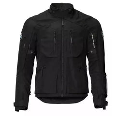 BMW GS Rallye GTX touring motorcycle jacket black adventure riding waterproof Gore Tex BMW Motorrad riding jacket front view