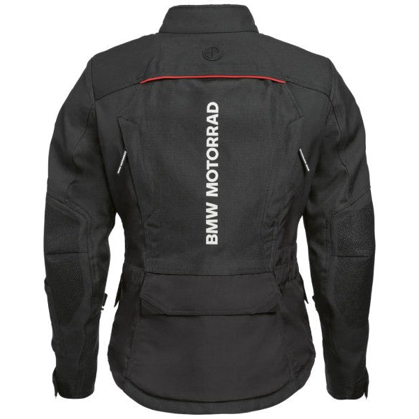 bmw gs rallye gtx womens motorcycle jacket black back view touring riding gear