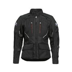 bmw gs rallye gtx womens motorcycle jacket black front view adventure riding gear